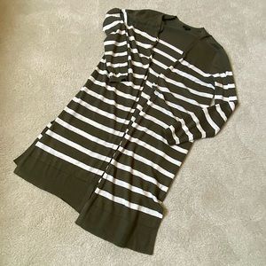 A snappy olive green sweater to add to your outfit looks brand new!